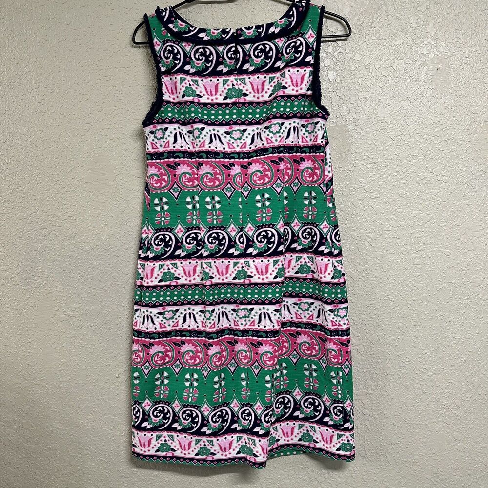 Talbots Women's Tulip Floral Print Shift Dress Size 4 Pink White Spring Easter - Picture 6 of 12